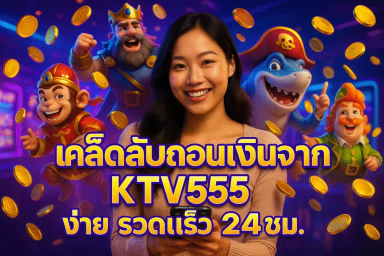 เคล็ดลับถอนเงินจาก KTV555 ง่าย รวดเร็ว 24ชม.